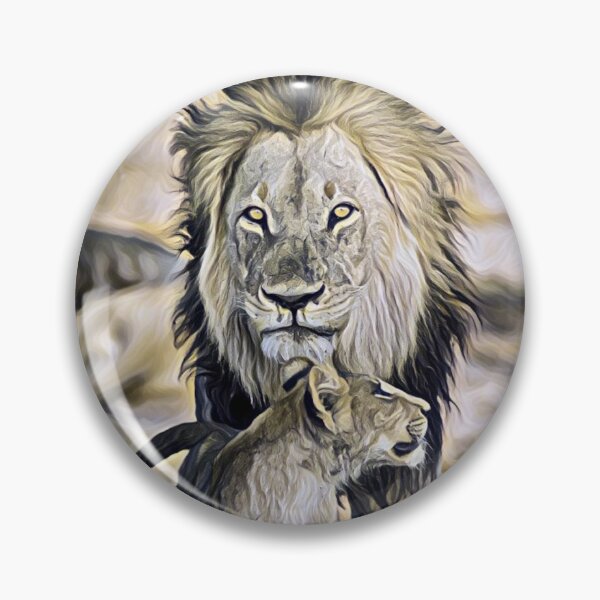 Item preview, Loving Father and Son Lion and Cub Family Sunset Safari Art designed and sold by TheWildFlix.