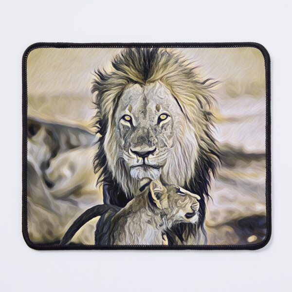 Item preview, Loving Father and Son Lion and Cub Family Sunset Safari Art designed and sold by TheWildFlix.