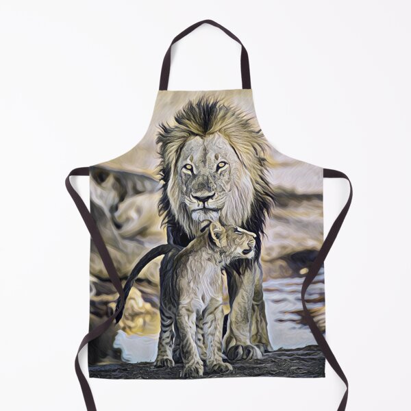 Item preview, Loving Father and Son Lion and Cub Family Sunset Safari Art designed and sold by TheWildFlix.