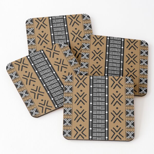 Item preview, Tan African Tribal Mud Cloth Pattern designed and sold by funkyvibes.