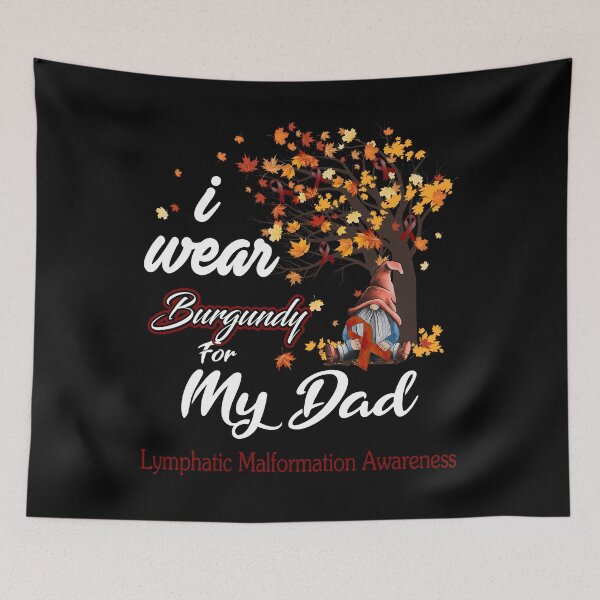 Item preview, Lymphatic Malformation Awareness Ribbon Tree I Wear Burgundy For My Dad designed and sold by Hatjar.
