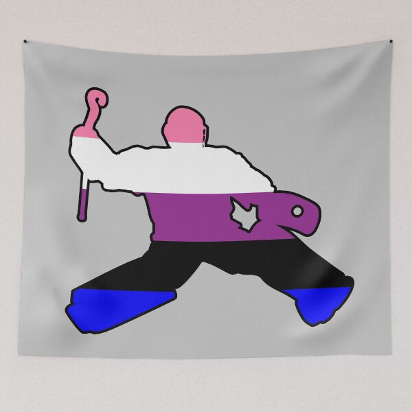 Item preview, Field Hockey Goalie: Genderfluid Pride designed and sold by Zia Frazier.