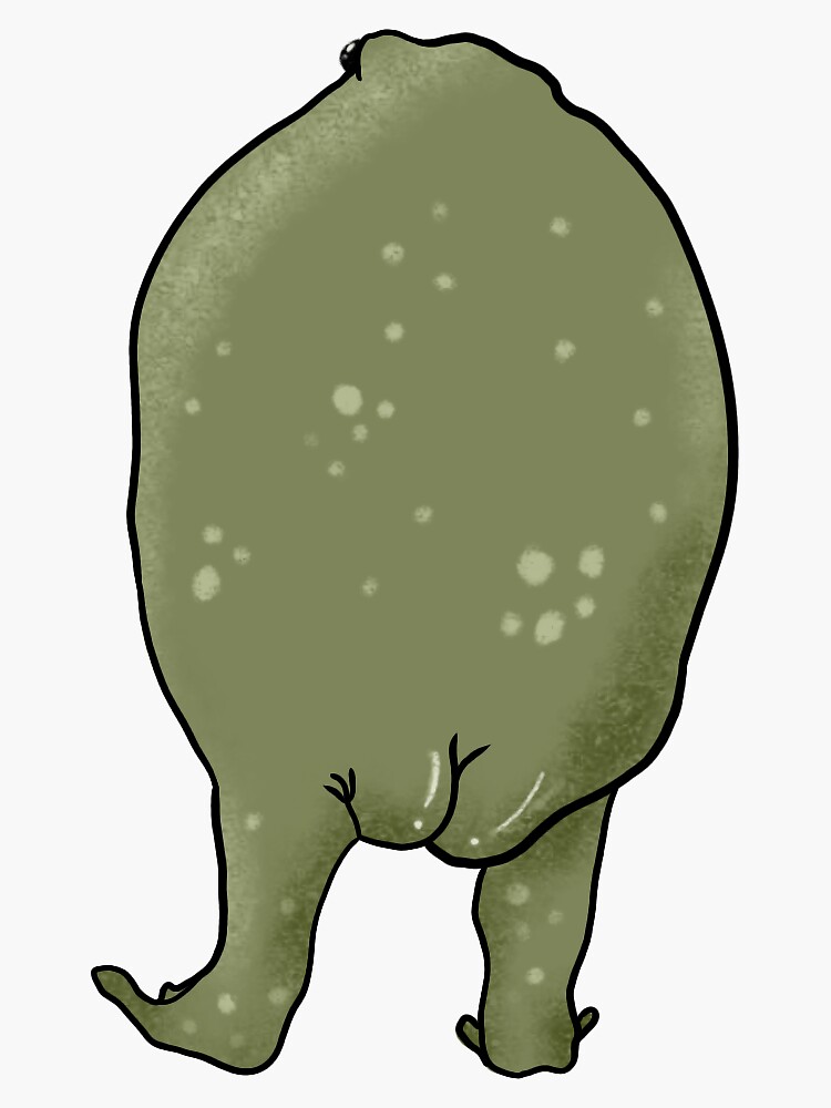 Thumbnail 3 of 3, Sticker, Froggy Butt designed and sold by planetzander.