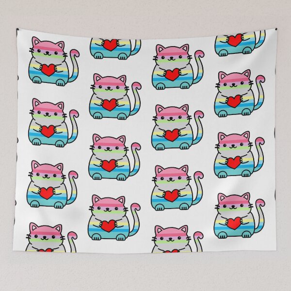 Item preview, Questioning Pride Flag Kitty designed and sold by ilexdesigns.