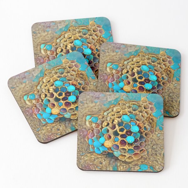 Item preview, Turquoise Gem and Gold Wasp Nest designed and sold by Swabcraft.