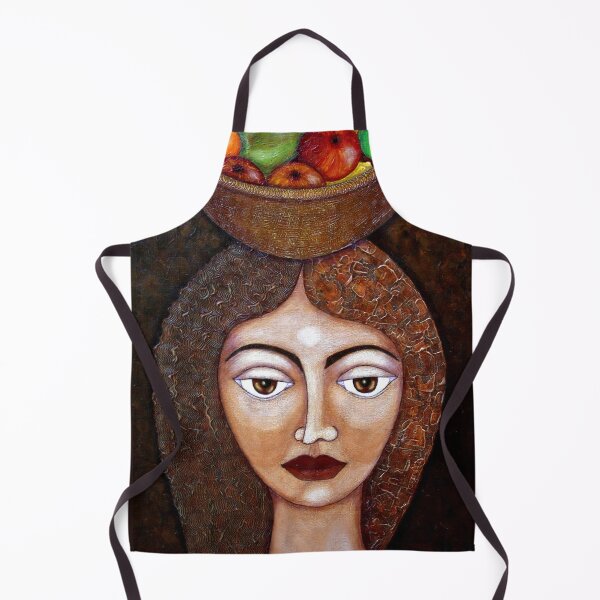 Item preview, Big-eyed woman with fruits designed and sold by Madalena Lobao-Tello.