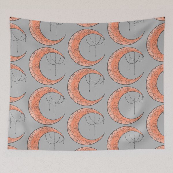 Item preview, Peach & Gray Crescent designed and sold by lezell.