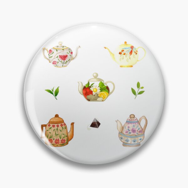 Item preview, Flower Teapots and Green Tea Leaves designed and sold by silviaol.