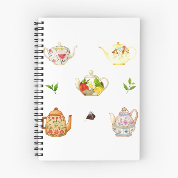 Item preview, Flower Teapots and Green Tea Leaves designed and sold by silviaol.