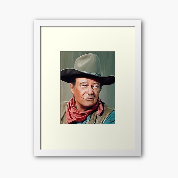 "Celebrity Portrait John Wayne" Framed Art Print for Sale by artbyjames