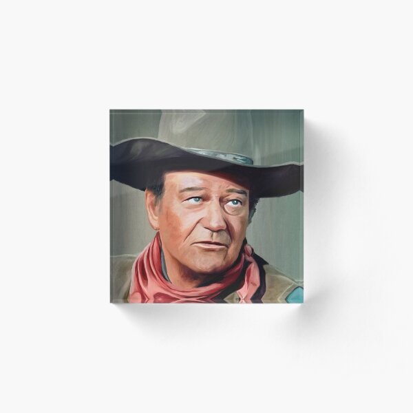 Celebrity Portrait John Wayne Acrylic Block