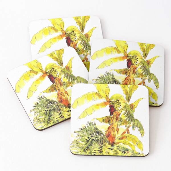 Item preview, Mature Plantains Blooming Among Leafy Large Philodendrons designed and sold by DonSylvester.
