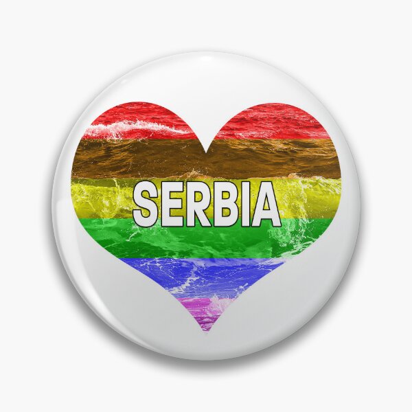 Aperçu de l'œuvre Serbie Gay Pride Coeur créée et vendue par Magartes.