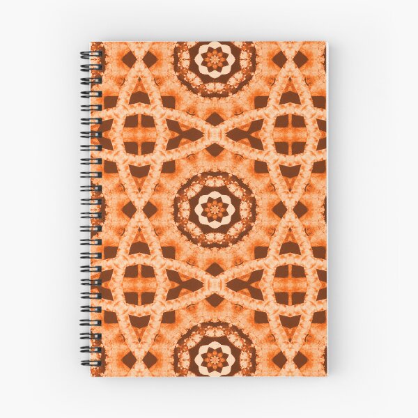 Aperçu de l'œuvre Motif floral abstrait géométrique orange créée et vendue par KeksWorkroom.