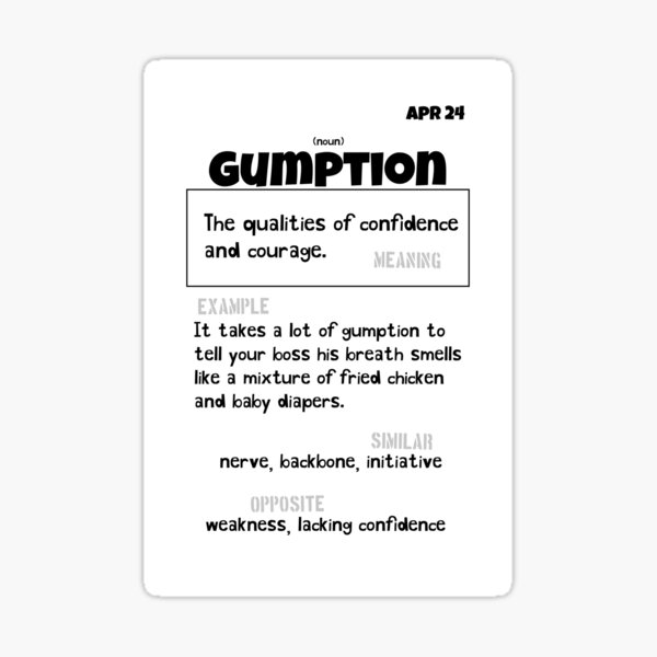 Item preview, April 24 Gumption designed and sold by Square Root of Squid.