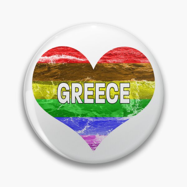 Item preview, Greece Gay Pride Heart designed and sold by Magartes.