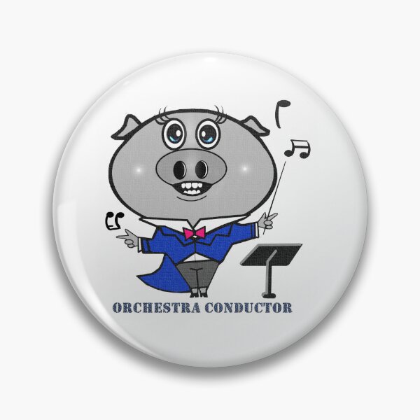 Item preview, Orchestra Conductor - cute pig  designed and sold by Shirley cute art .