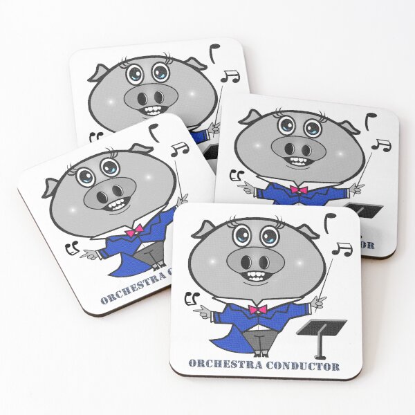 Item preview, Orchestra Conductor - cute pig  designed and sold by Shirley cute art .