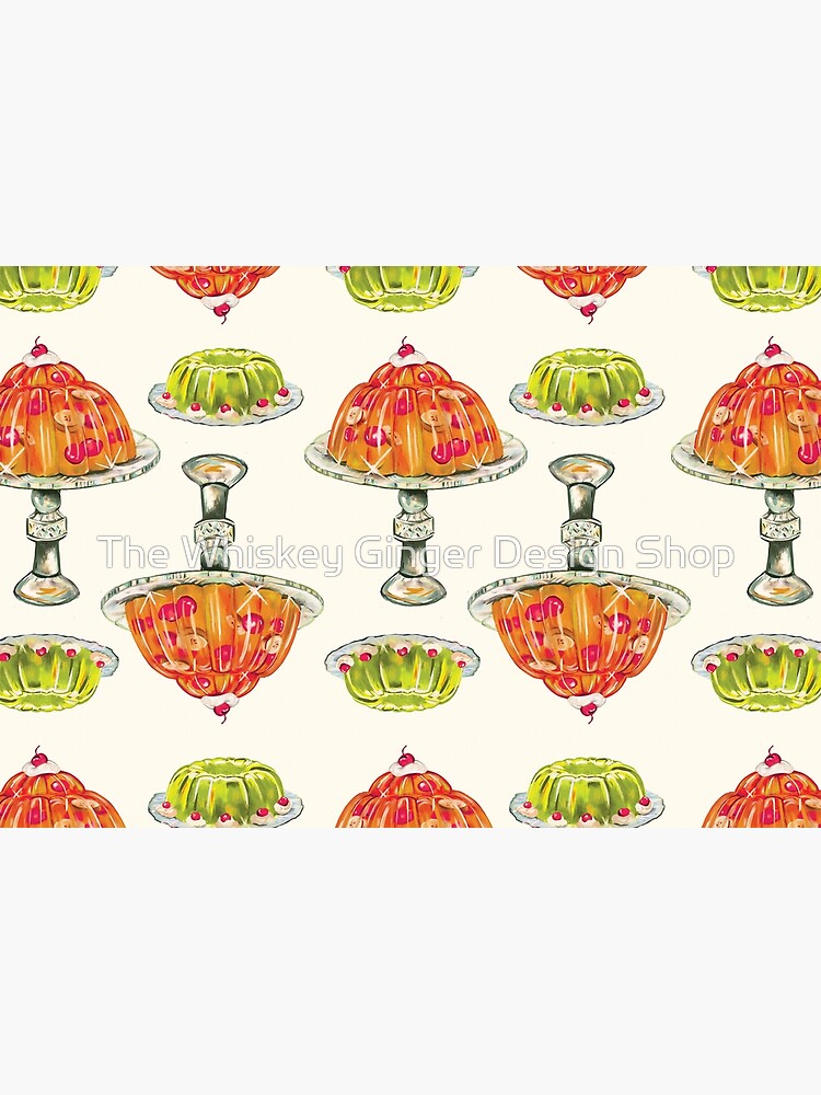 Vintage Cherry & Lime Jello Mold Pattern. Cute & Nostalgic Kitchen Wall Decor Gift by gramse212