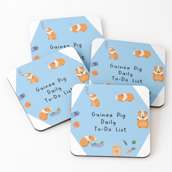 Item preview, Guinea Pig Daily To Do List Blue designed and sold by pretty-os.