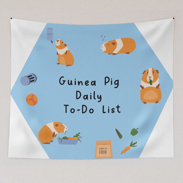 Item preview, Guinea Pig Daily To Do List Blue designed and sold by pretty-os.