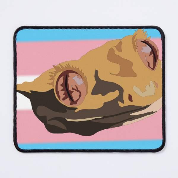 Item preview, Transgender crested gecko face designed and sold by LeahcarsArt.