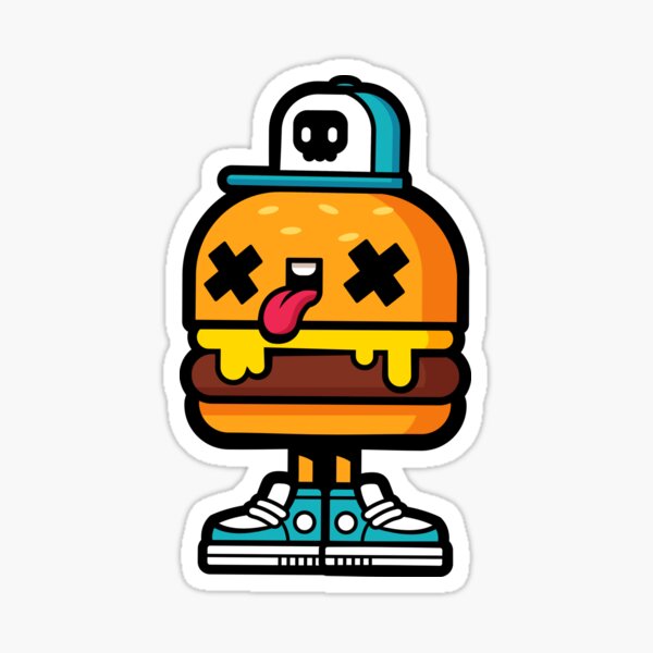 Cheesy Burger Sticker