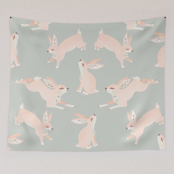 Item preview, "Dreamy Bunny" Cute & Playful Rabbit Pattern designed and sold by The Whiskey Ginger Design Shop.