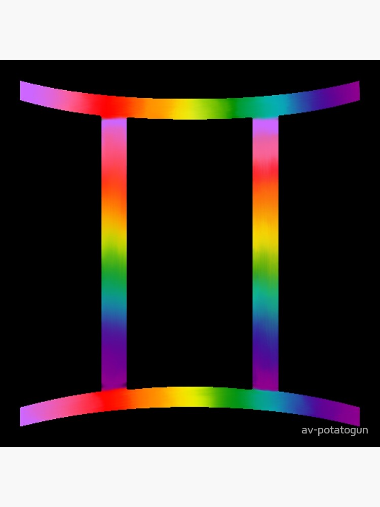 "Rainbow Flag Gemini" Poster for Sale by avpotatogun Redbubble