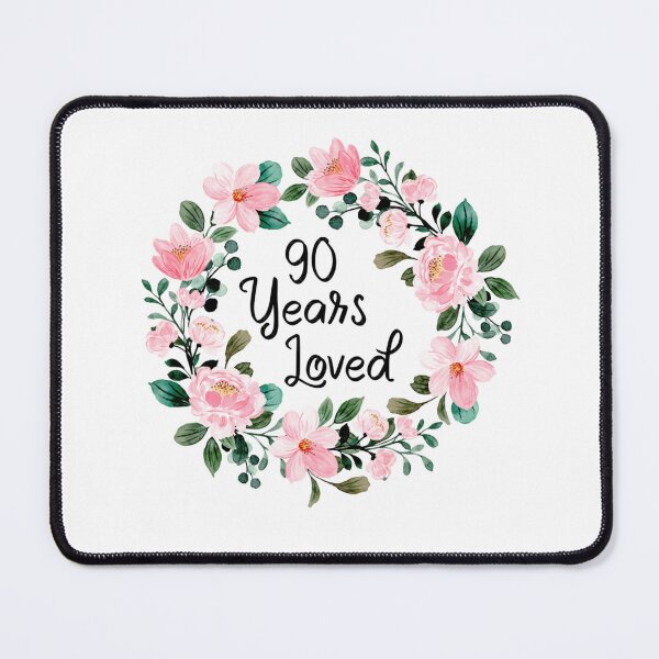 Item preview, 90 Years Loved Men Women 90 Years Old Floral 90th Birthday designed and sold by Erik44a.