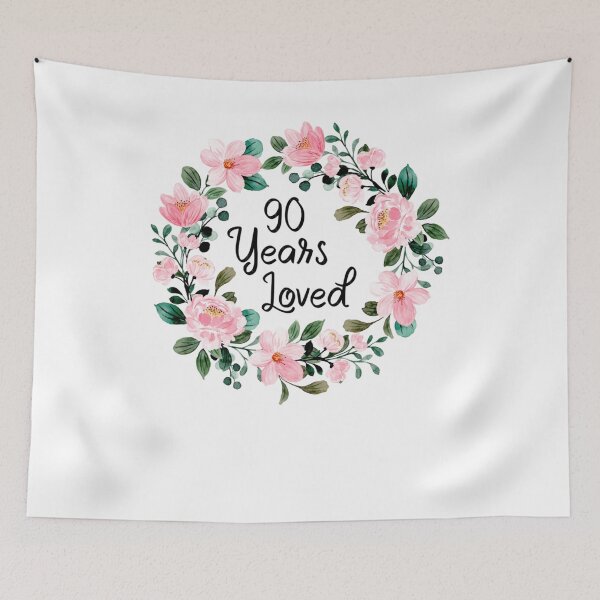 Item preview, 90 Years Loved Men Women 90 Years Old Floral 90th Birthday designed and sold by Erik44a.