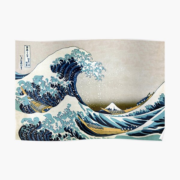 The great wave, famous Japanese artwork Poster