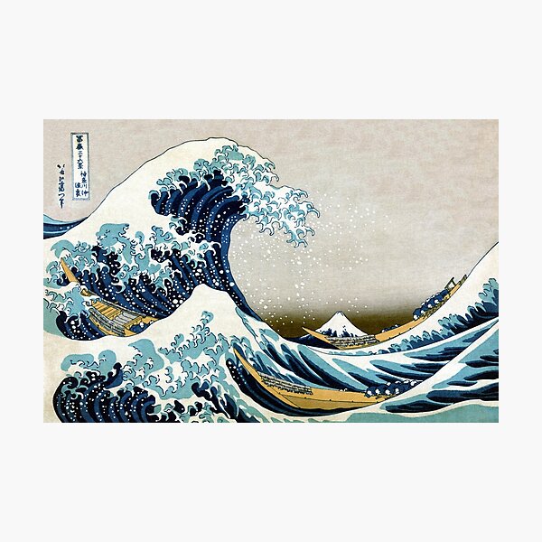 The great wave, famous Japanese artwork Photographic Print