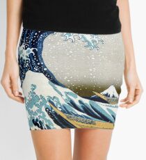 Die große Welle, berühmte japanische Grafik Minirock