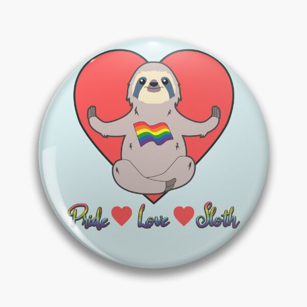 Artikelvorschau, Stolz-Liebes-Faultier-Regenbogen-Flaggen-Herz entworfen und verkauft von MindfulMeta.