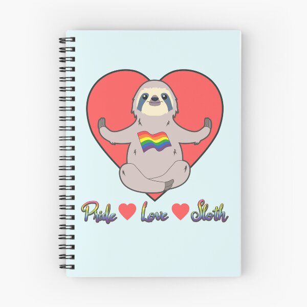 Item preview, Pride Love Sloth Rainbow Flag Heart  designed and sold by MindfulMeta.