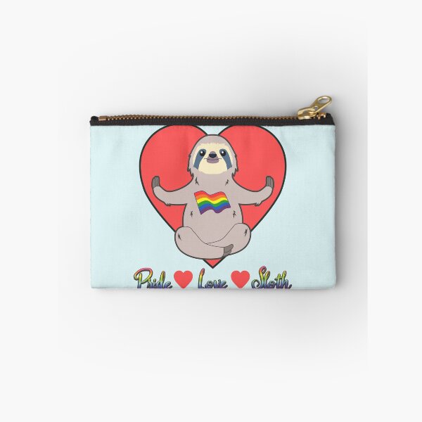 Item preview, Pride Love Sloth Rainbow Flag Heart  designed and sold by MindfulMeta.