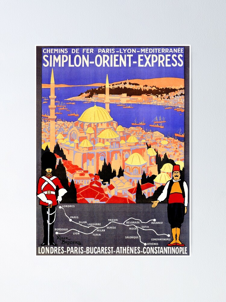 Alternate view of Vintage Simplon Orient Express London Constantinople Poster