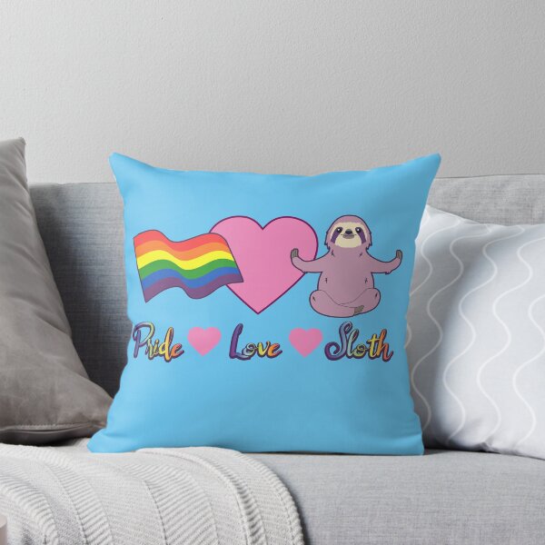 Item preview, Rainbow Flag Heart Pride Love Sloth designed and sold by MindfulMeta.