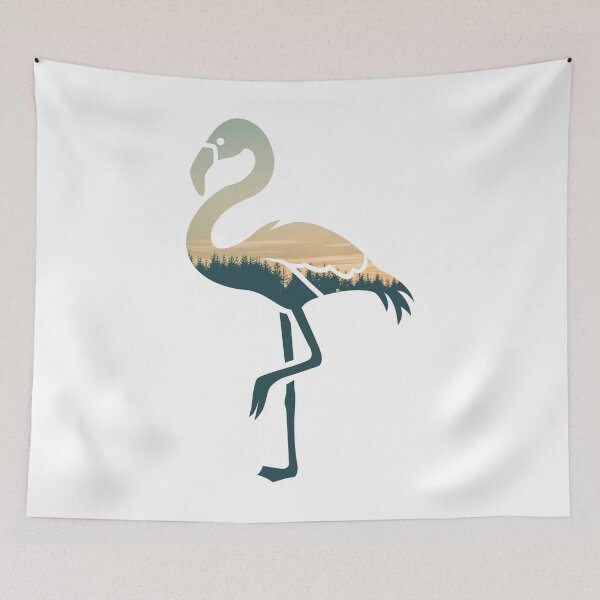 Item preview, Forest Trees Under Calm Sky  Flamingo | Cute  Flamingo designed and sold by BopleDesigns.