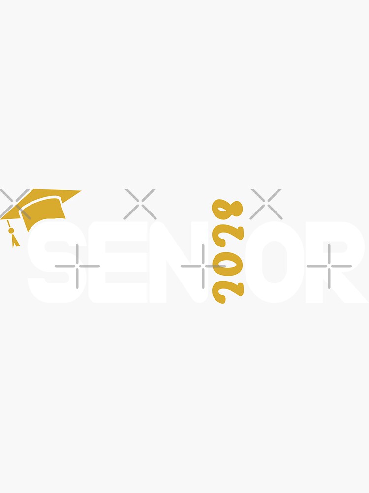 CLASS OF 2028 Senior 2028 Graduation or First Day Of School design Sticker
