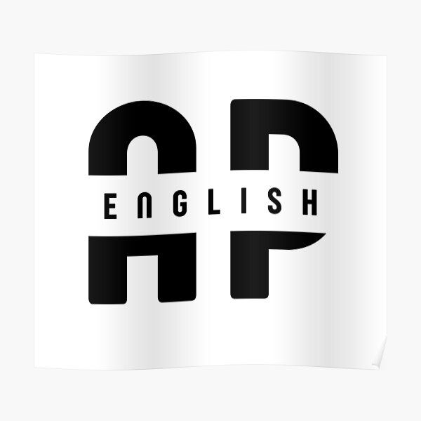"AP English BW logo" Poster for Sale by Cinco1971 Redbubble