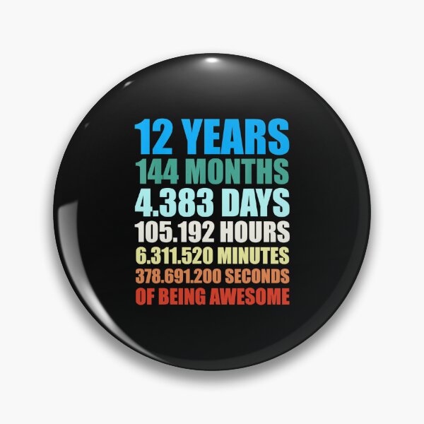 Item preview, 12th Birthday 12 Years of Being Awesome designed and sold by AnitaBice.