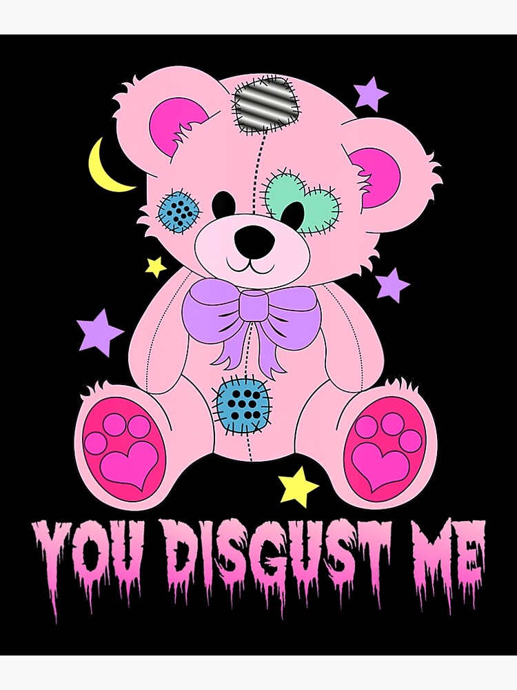 Póster «Me das asco Demonio Oso Pastel Gótico Kawaii Anime Gótico» de