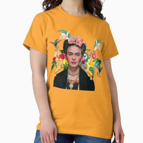 Item preview, Frida Kahlo and Flowers Exotic parrots Hummingbird ,Frida Kahlo designed and sold by TeeARTHY.