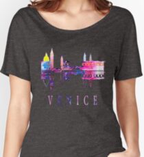Venice skyline. Italy Women's Relaxed Fit T-Shirt