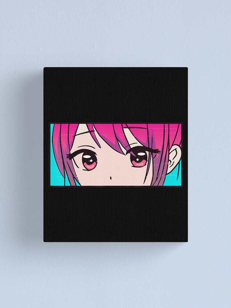 "Vaporwave Anime Eyes Anime Girl Anime Eyes Aesthetic" Canvas Print for