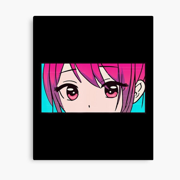 "Vaporwave Anime Eyes Anime Girl Anime Eyes Aesthetic" Canvas Print for