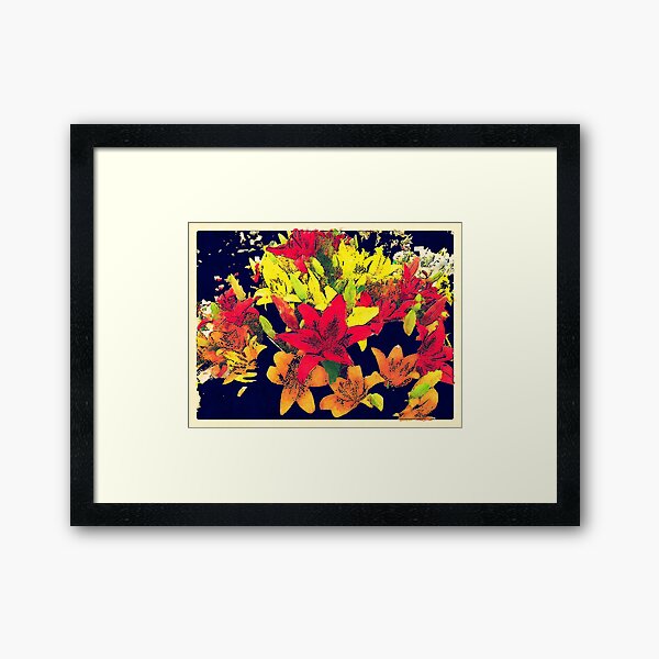 Large Bunch of Flowers Framed Art Print
