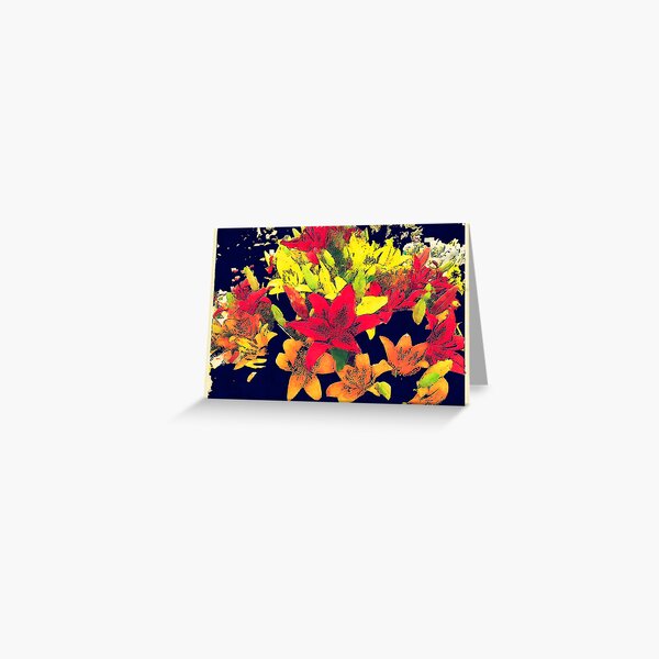 Large Bunch of Flowers Greeting Card